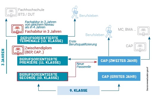 Infographie beruflisches gymnasium