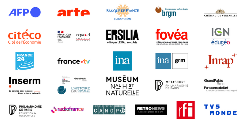 Logo des partenaires de l'offre Lumni Enseignement - la liste est disponible au format texte dans l'onglet transcription